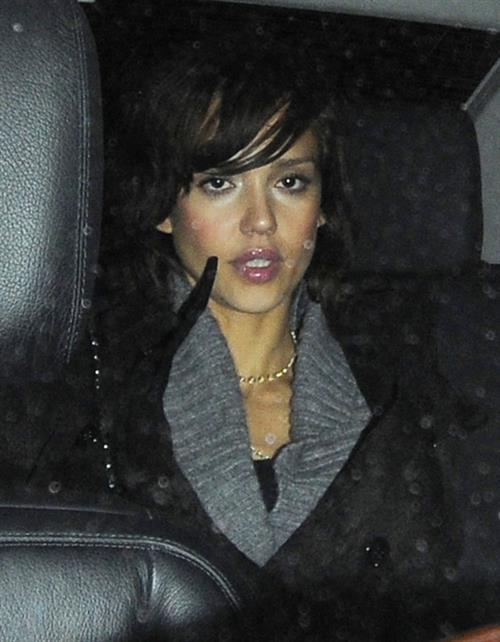 Jessica Alba night out in London February 13, 2010 