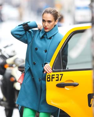 Jessica Alba out and about in New York City on January 15, 2012