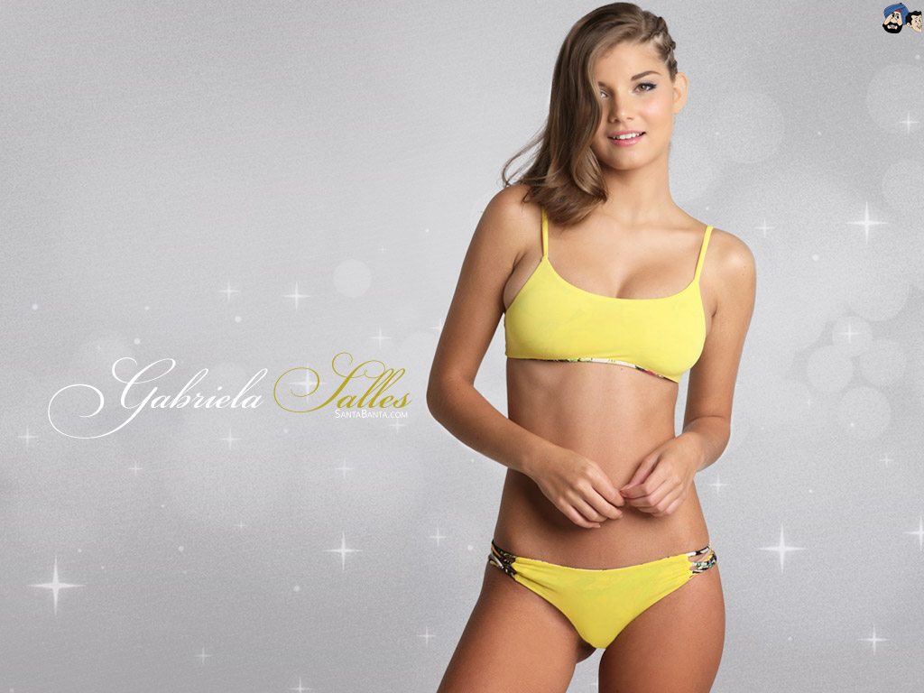 Gabriela Salles in a bikini