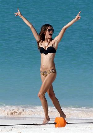 Alessandra Ambrosio in a bikini at a Victoria's Secret shoot in St Barth on October 10, 2010