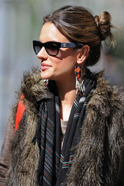 Alessandra Ambrosio leaves an appearance at the Victoria's Secret Store April 24, 2010 