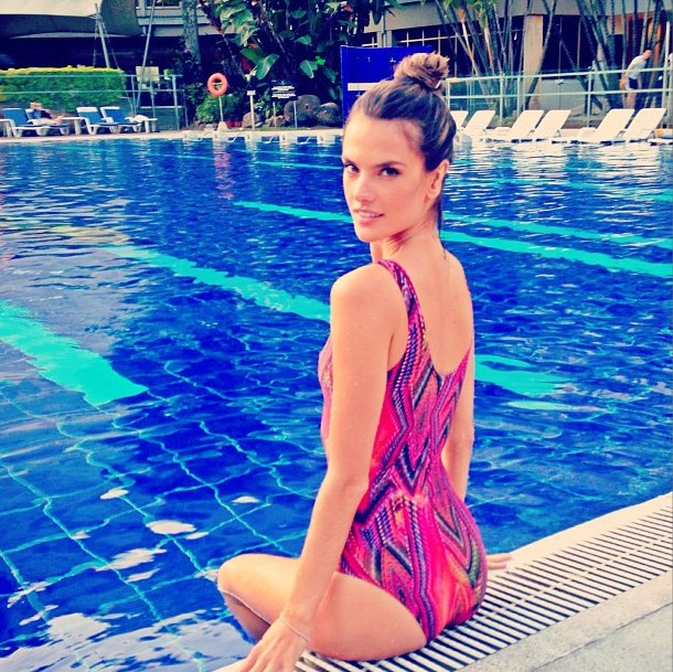 Alessandra Ambrosio in a bikini