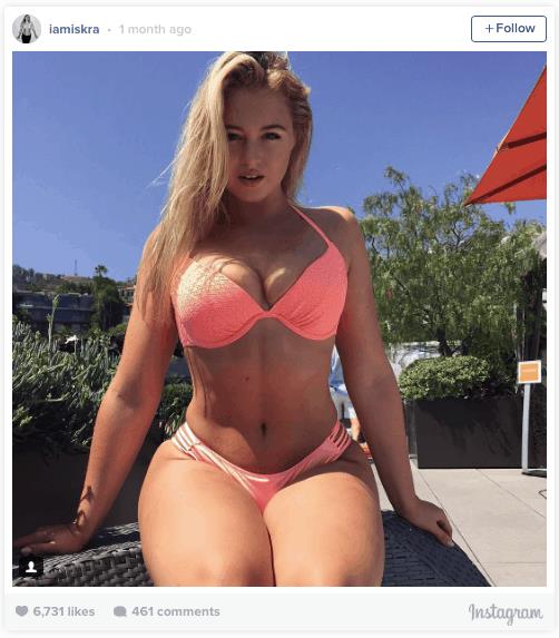 Iskra Lawrence in a bikini