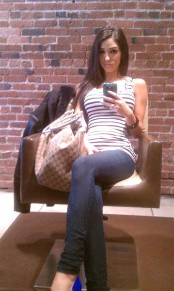 Ashley Sky taking a selfie