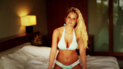 Genevieve Morton in a bikini