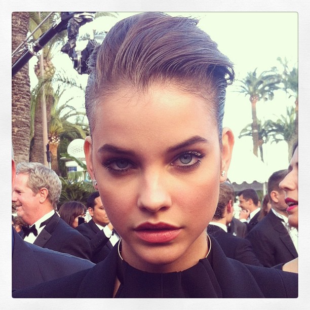 Barbara Palvin taking a selfie