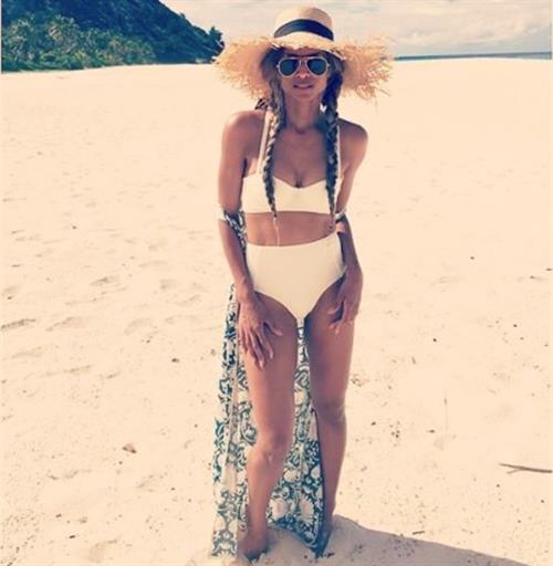 Ciara in white Bikini