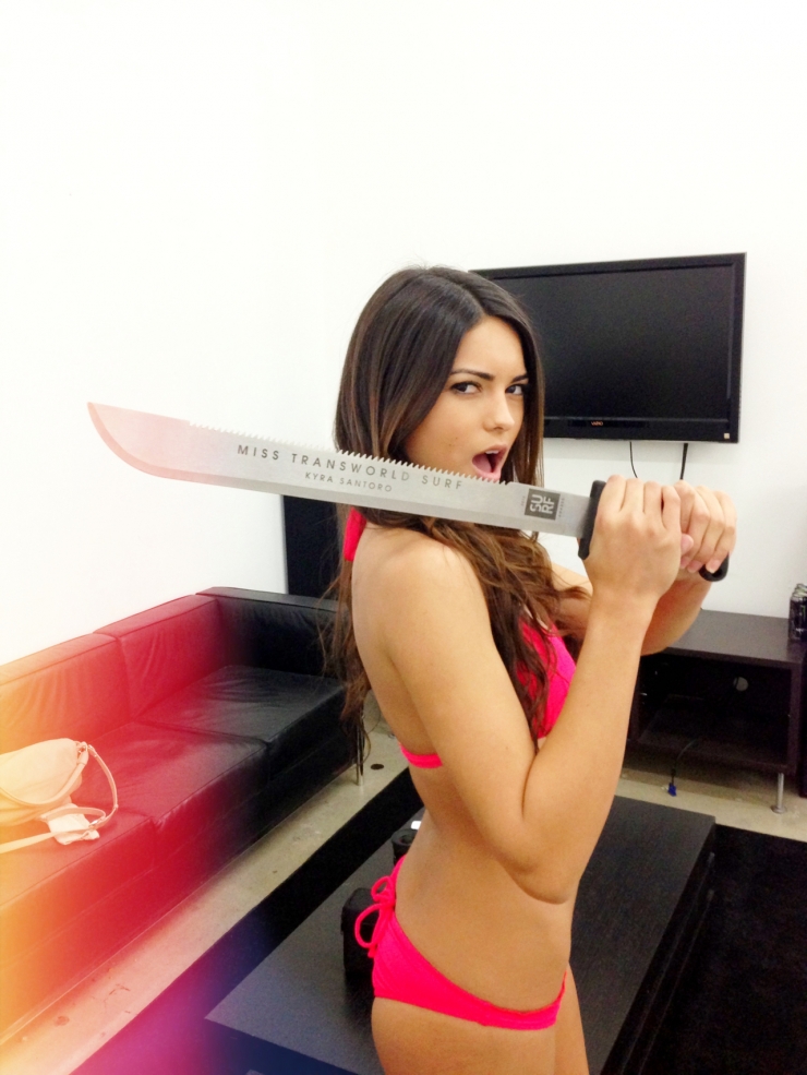 Kyra Santoro in a bikini