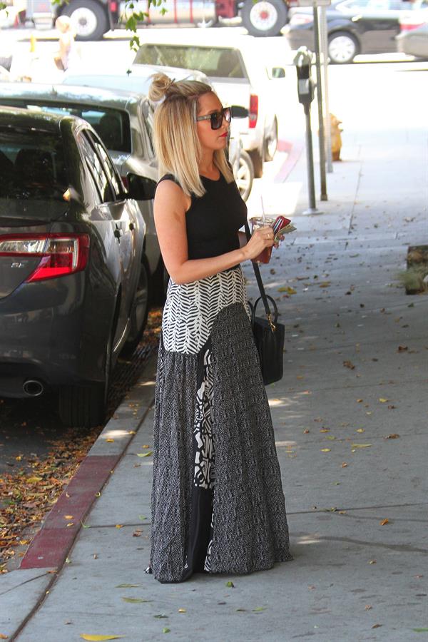 Ashley Tisdale heads to a hair salon in West Hollywood June 12, 2014