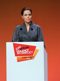 Angelina Jolie at the Global Summit To End Sexual Violence In Conflict June 13, 2014