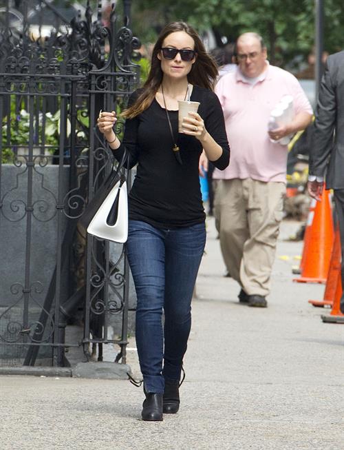 Olivia Wilde steps out with an iced coffee in NYC, June 10, 2014