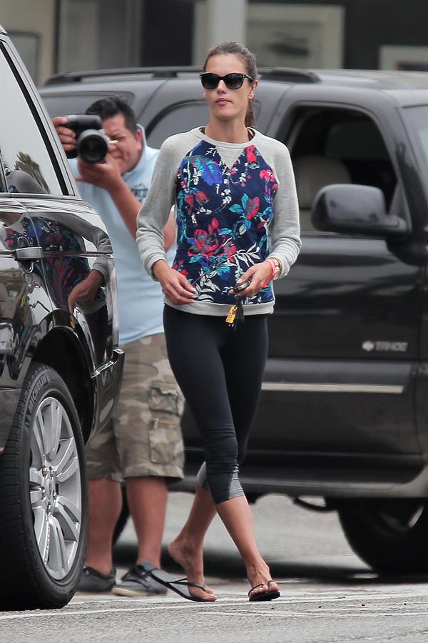 Alessandra Ambrosio grabs a morning coffee while out in Los Angeles June 10, 2014