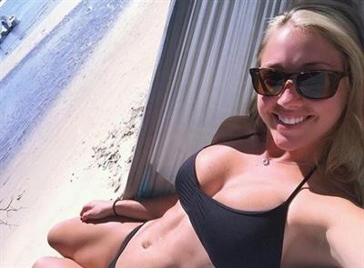 Anonymous in a bikini taking a selfie