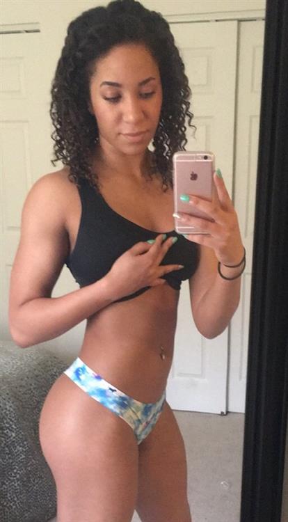 Anonymous in a bikini taking a selfie