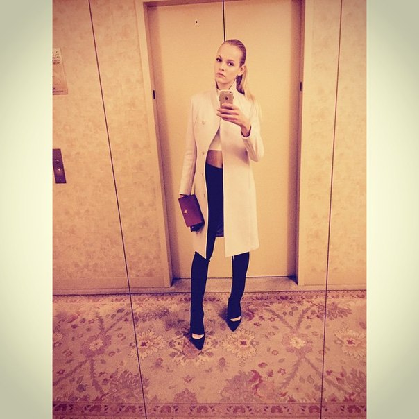 Ginta Lapina taking a selfie