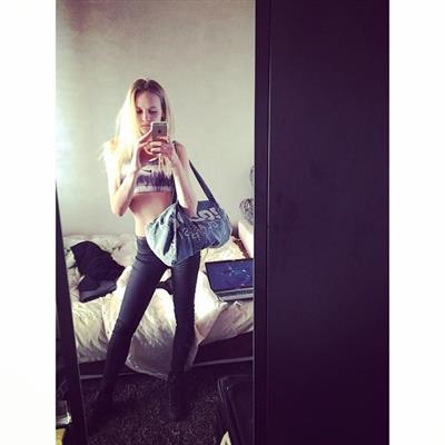 Ginta Lapina taking a selfie