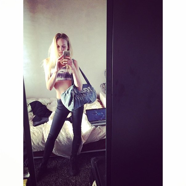 Ginta Lapina taking a selfie