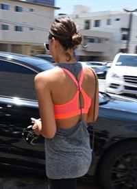 Jessica Alba in leggings outside a Soul Cycle class in Los Angeles, July 2015