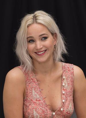 Jennifer Lawrence attending X-Men Apocalypse Press Conference in London on May 9, 2016