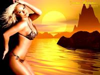 Jaime Bergman in a bikini