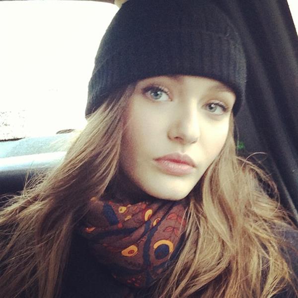 Kristina Romanova taking a selfie