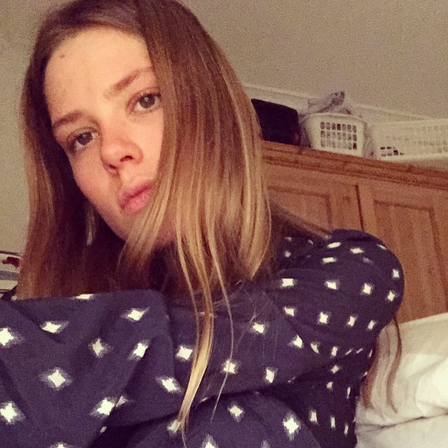 Caroline Brasch Nielsen taking a selfie