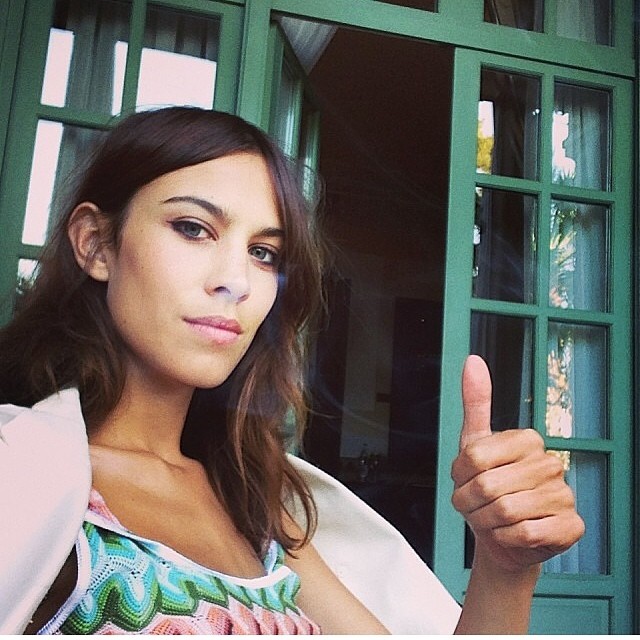 Alexa Chung taking a selfie