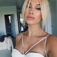 Hailey Bieber taking a selfie
