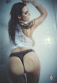 Angela White in a bikini - ass