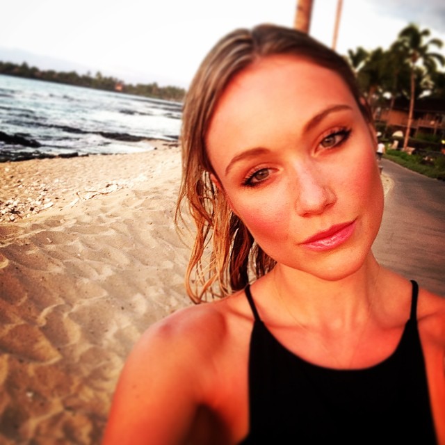 Katrina Bowden taking a selfie