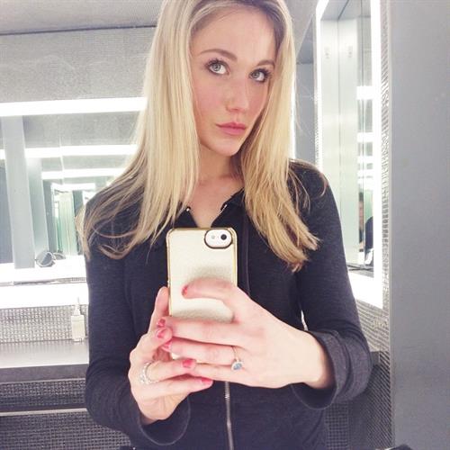 Katrina Bowden taking a selfie