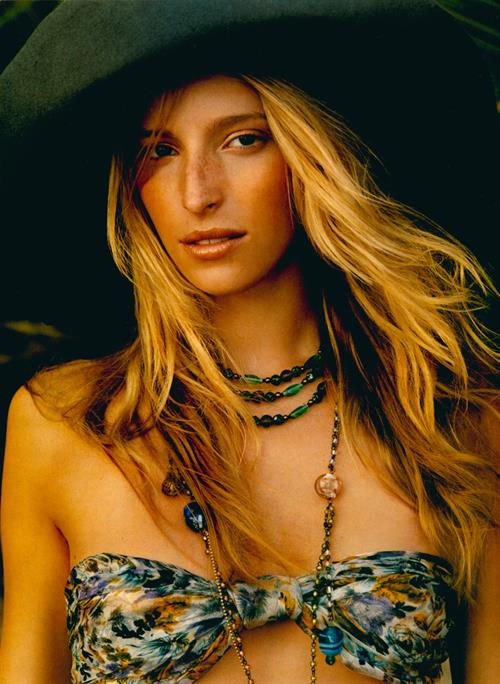 Carmen Maria Hillestad in a bikini