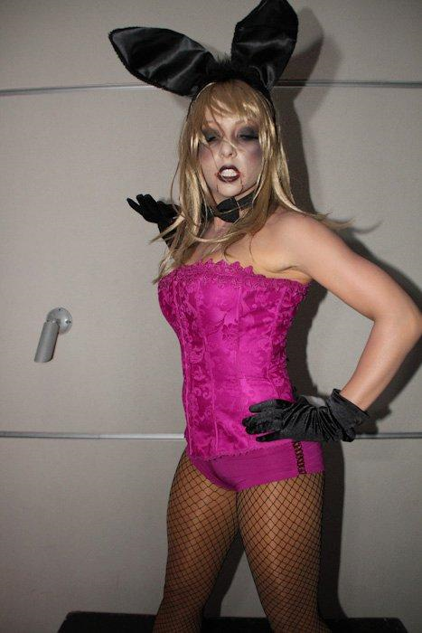 Anonymous in lingerie