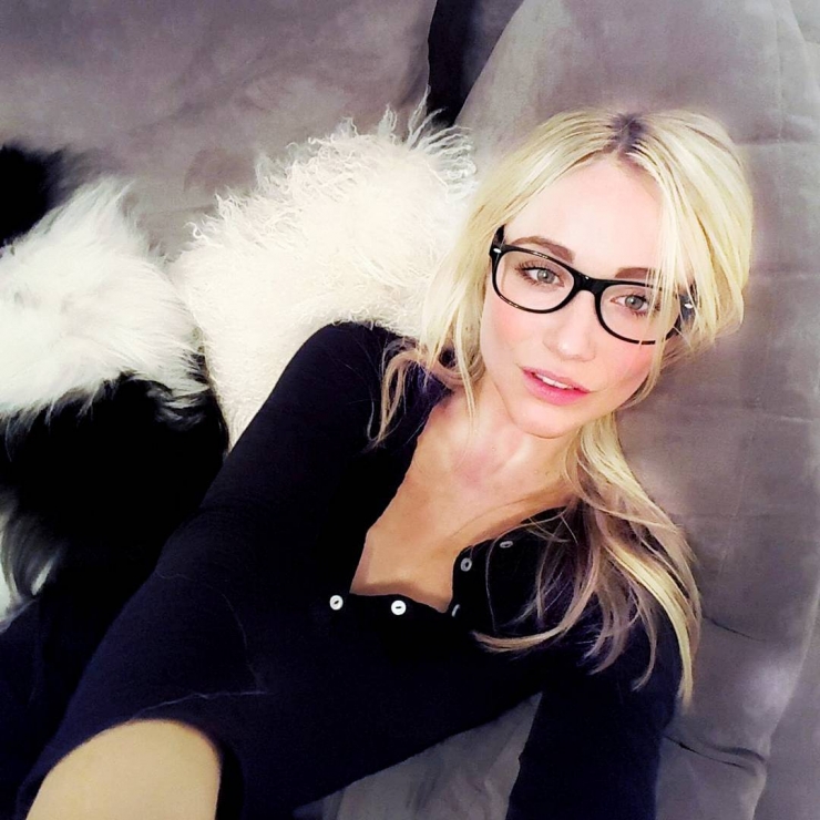 Katrina Bowden taking a selfie