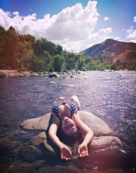 Milana Vayntrub in a bikini