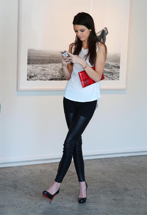 Kendall Jenner at the latest Nomad Two Worlds exhibit at the Guy Hepner gallery in Los Angeles on April 11, 2013