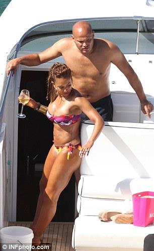 Melanie Brown in a bikini