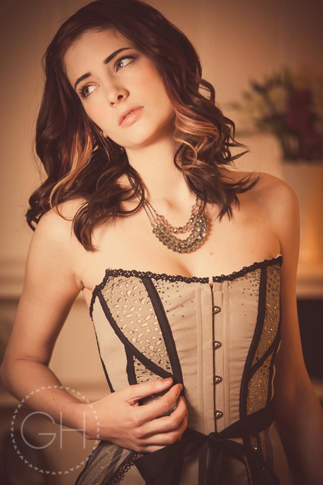 Susan Coffey in lingerie