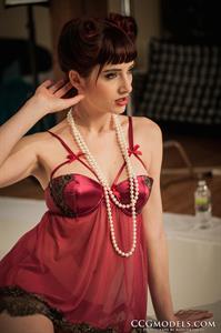 Susan Coffey in lingerie