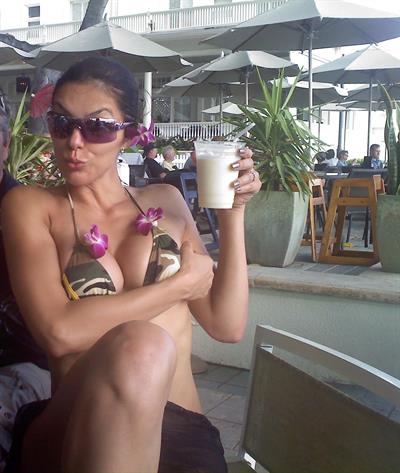 Adrianne Curry in a bikini