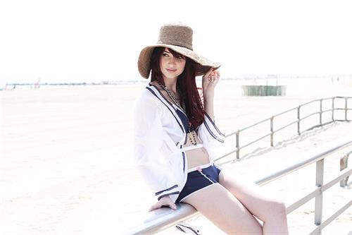 Susan Coffey in lingerie