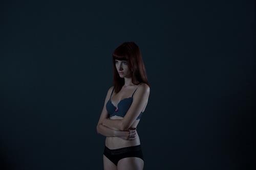Susan Coffey in lingerie