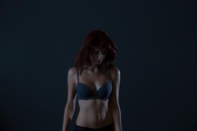 Susan Coffey in lingerie