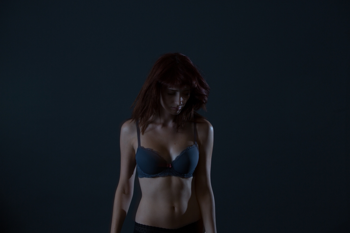 Susan Coffey in lingerie