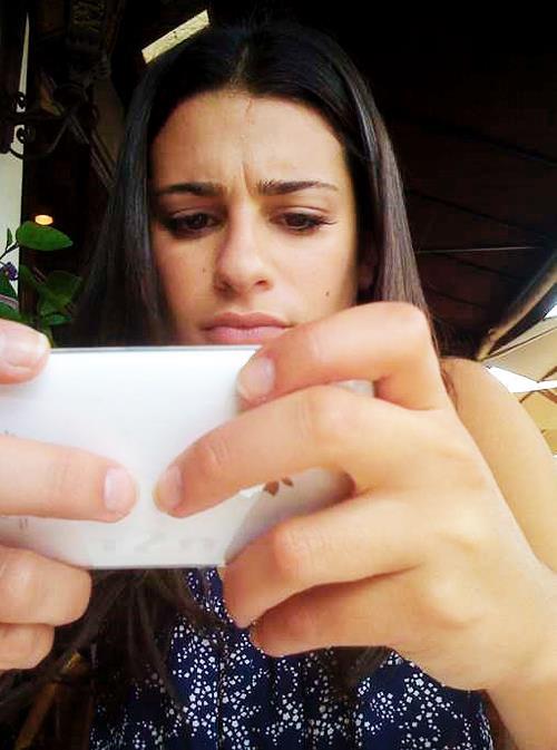 Lea Michele taking a selfie