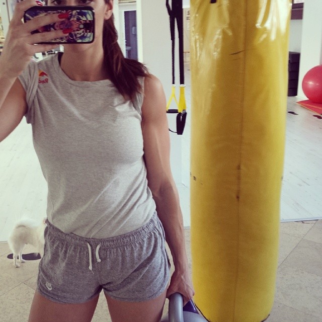 Ivana Španović taking a selfie