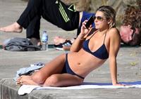 Ashley Hart in a bikini on Bondi Beach in Sydney - 8/15/16