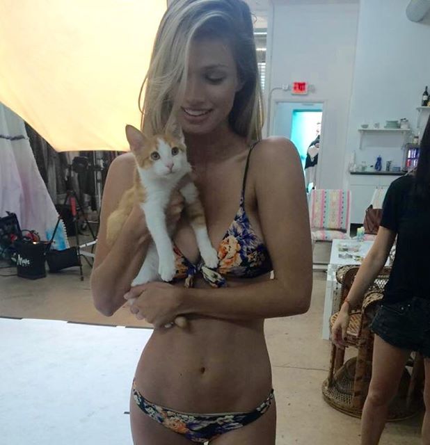 Maggie Rawlins in a bikini