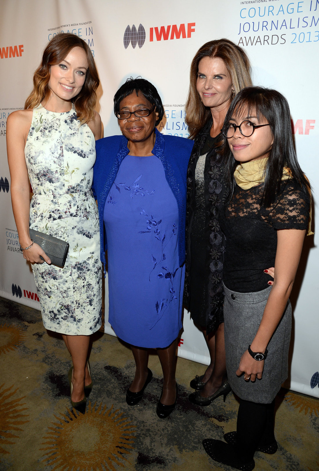 Olivia Wilde debuts her small baby bump while attending the 2013 International Women’s Media Foundation’s Courage in Journalism Awards at the Beverly Hills Hotel on Tuesday (October 29, 2013) in Beverly Hills, Calif.