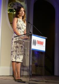 Olivia Wilde debuts her small baby bump while attending the 2013 International Women’s Media Foundation’s Courage in Journalism Awards at the Beverly Hills Hotel on Tuesday (October 29, 2013) in Beverly Hills, Calif.